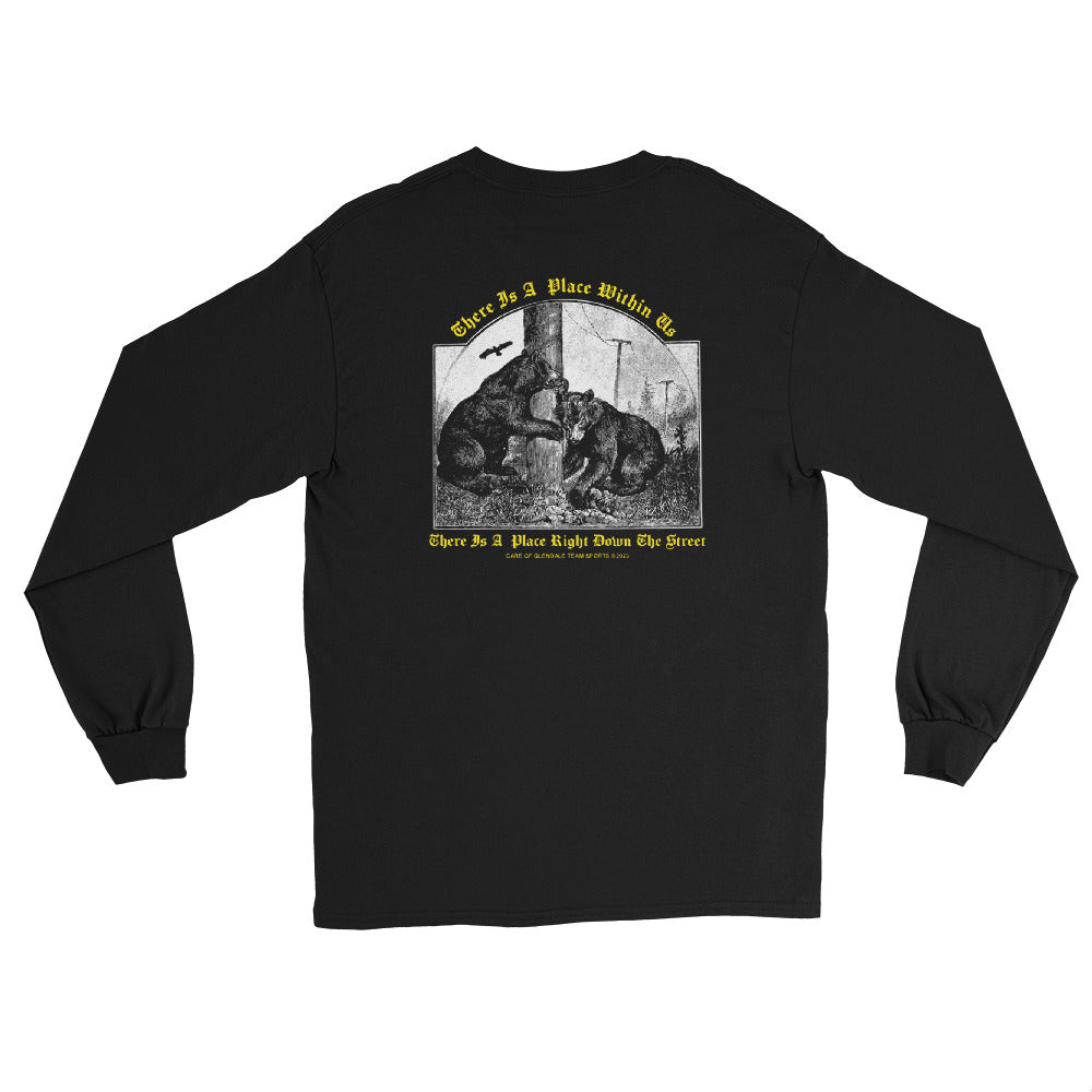 TAKEN TO TASK TEAM SPORTS LONG SLEEVE T - BLACK