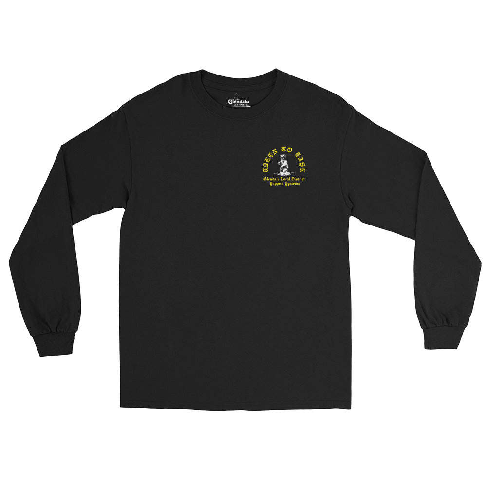 TAKEN TO TASK TEAM SPORTS LONG SLEEVE T - BLACK