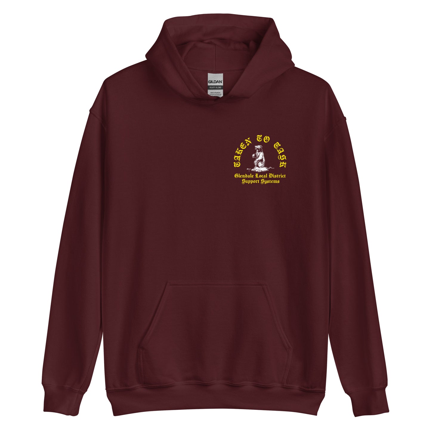 TAKEN TO TASK TEAM SPORTS HOODIE - MAROON