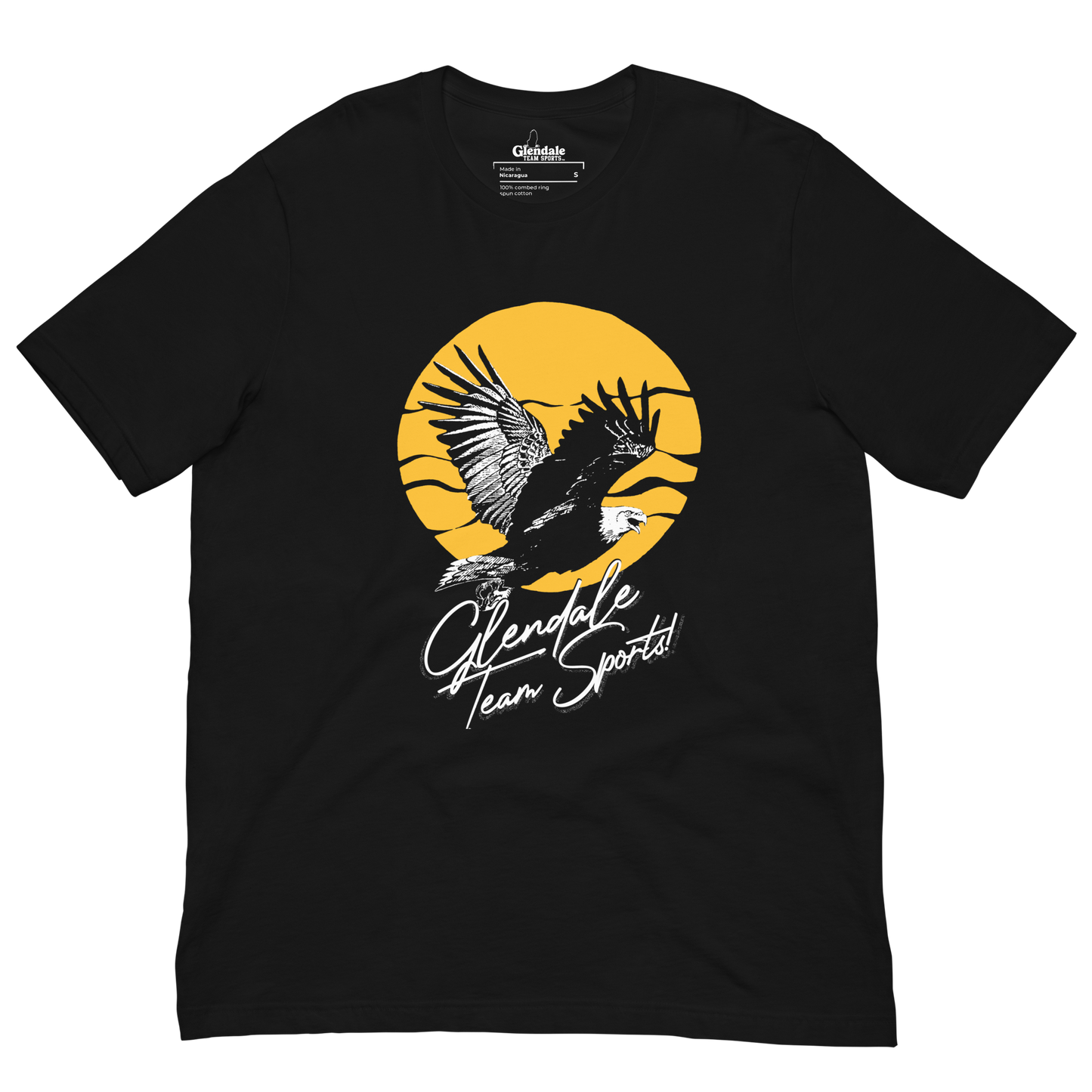 EAGLE MASCOT TEAM SPORTS T - BLACK