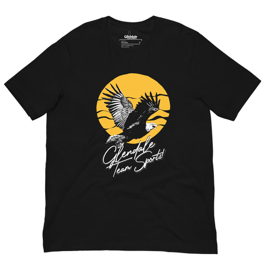 EAGLE MASCOT TEAM SPORTS T - BLACK