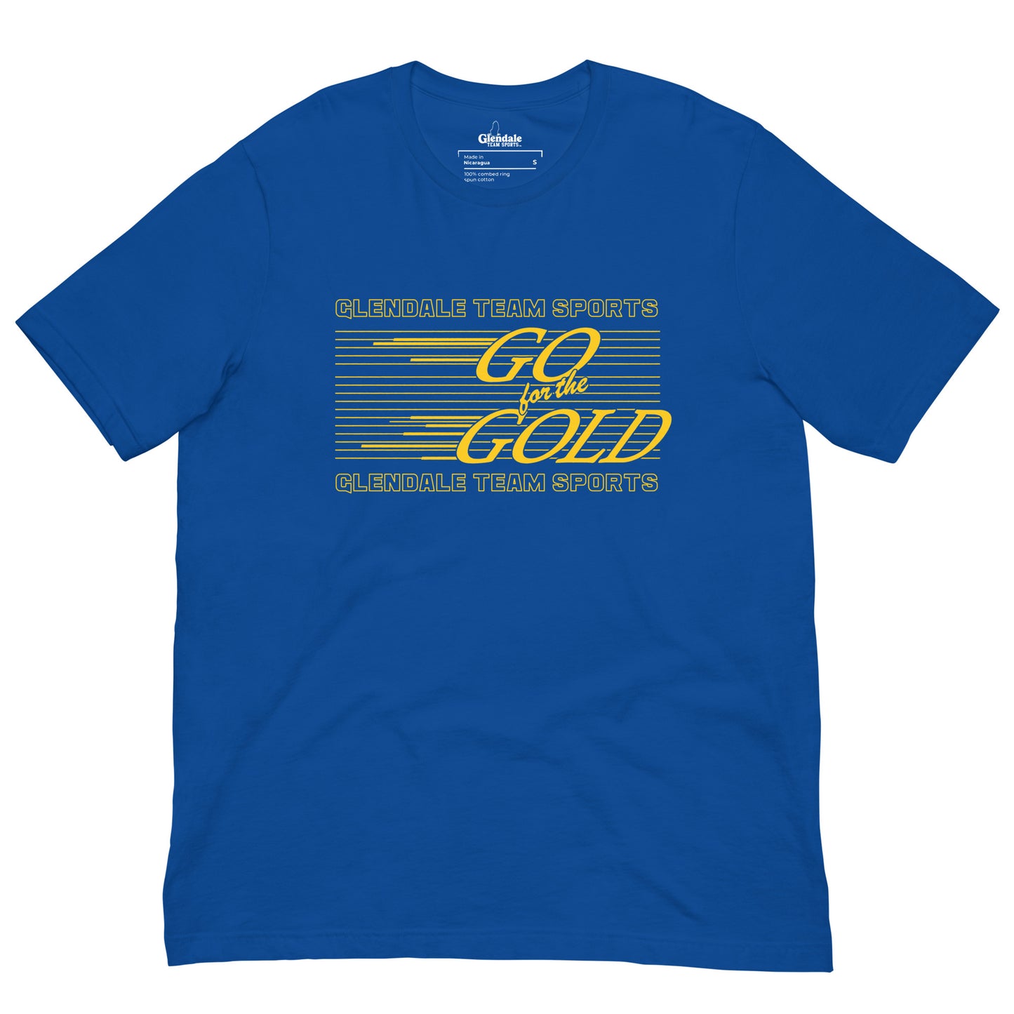 GO FOR THE GOLD TEAM SPORTS T - ROYAL BLUE